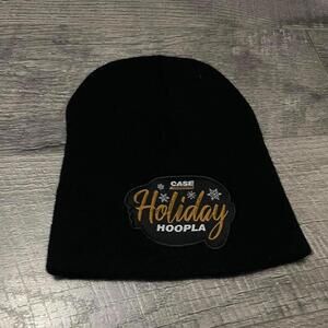 Case Construction Holiday Hoopla Black Knit Beanie Hat